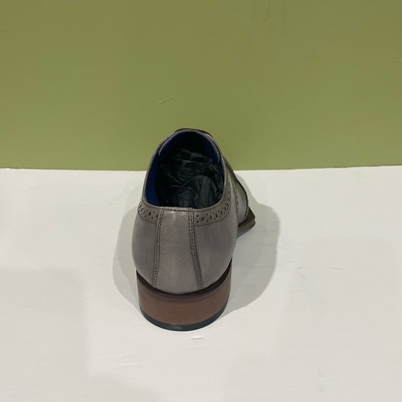 Emilio Franco shoes dressy gray leather calf wing tip - Picture 4 of 5